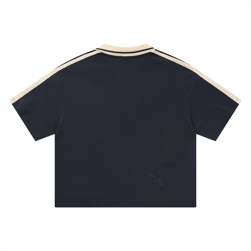 Retro Color Block Polo Shirt